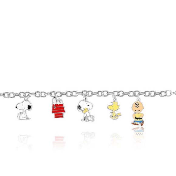 Peanuts/Snoopy Adjustable Charm Bracelet W/Pouch New!!❤️❤️ - Picture 2 of 5